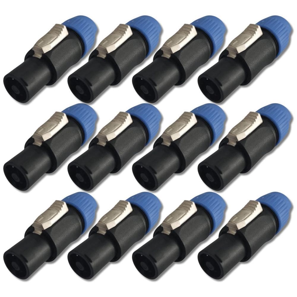Kit 12 Conector Speakon De Linha Roxtone