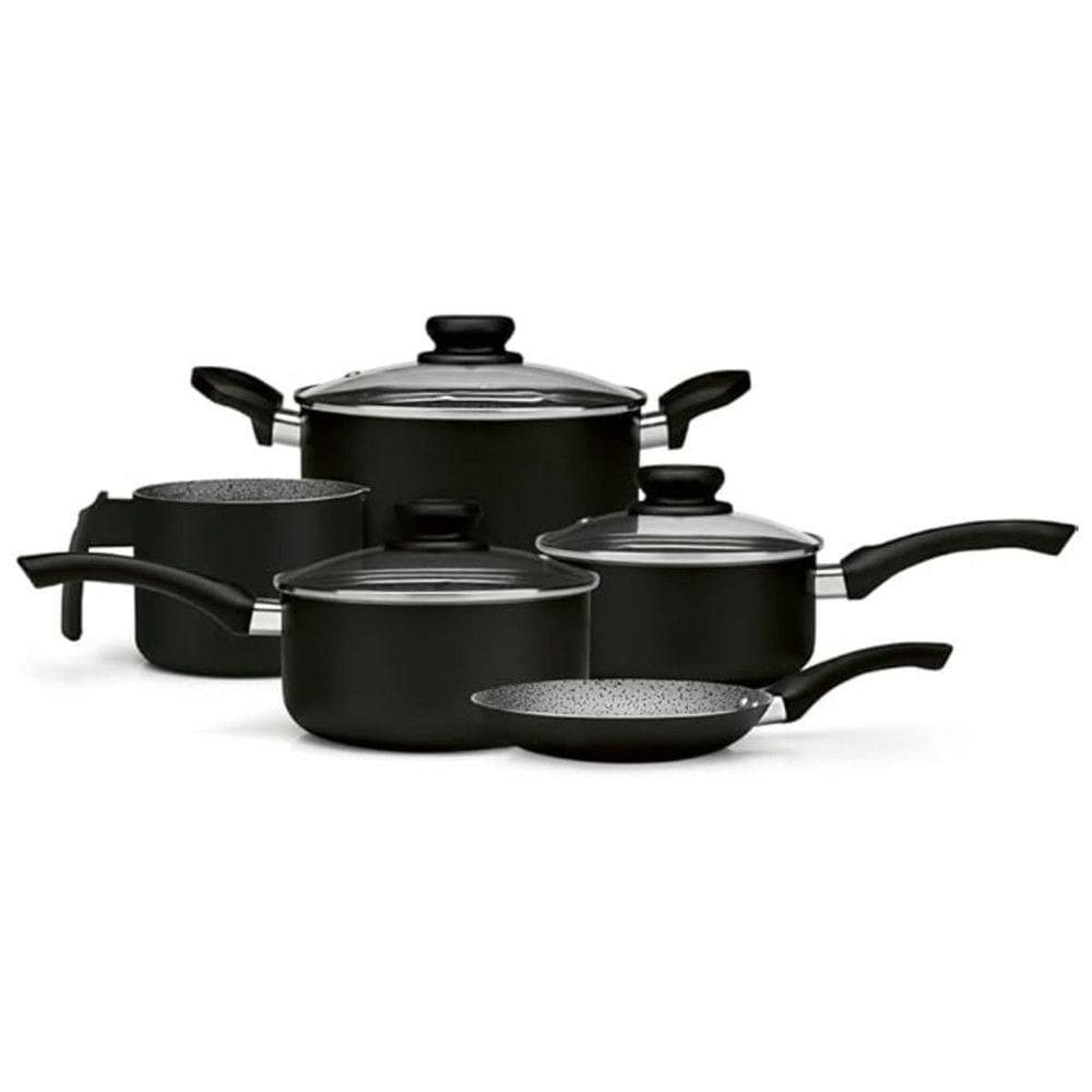 Conjunto De Panelas Maximum Stone Plus 5 Peças Panelux Preto