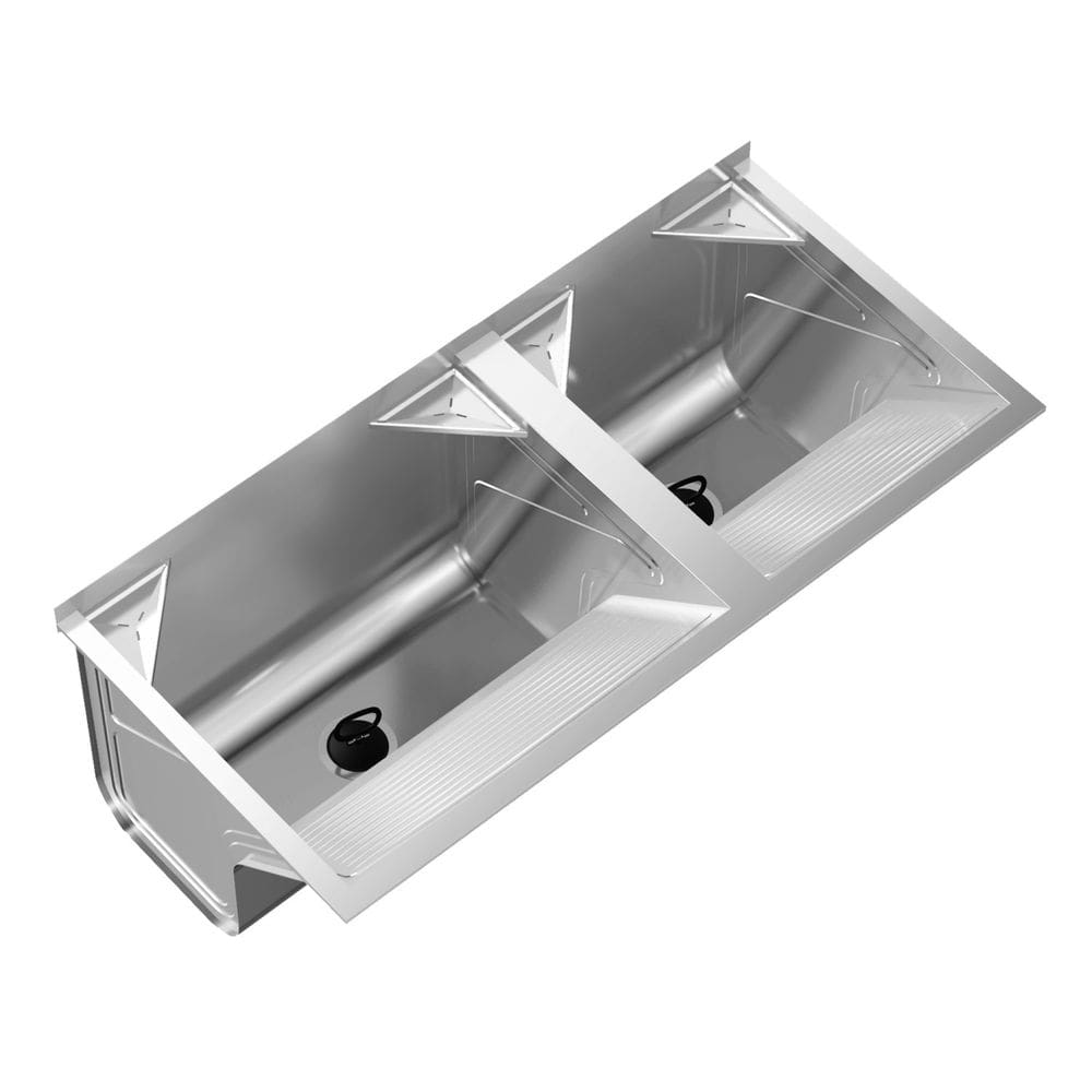 Tanque Duplo Super em Aço Inox 104x50,6cm 114 Litros GhelPlus Inox