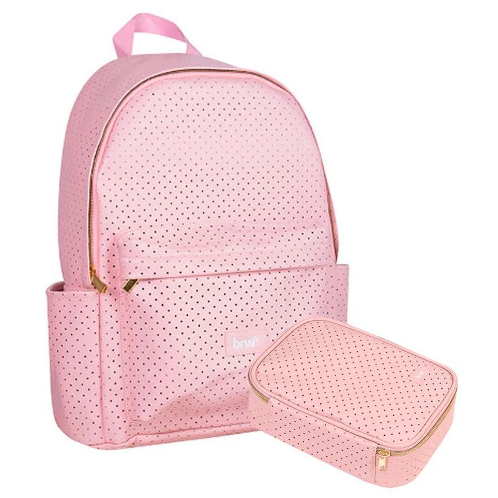 Mochila Furadinha Rosa - Estojo Necessaire Incluso