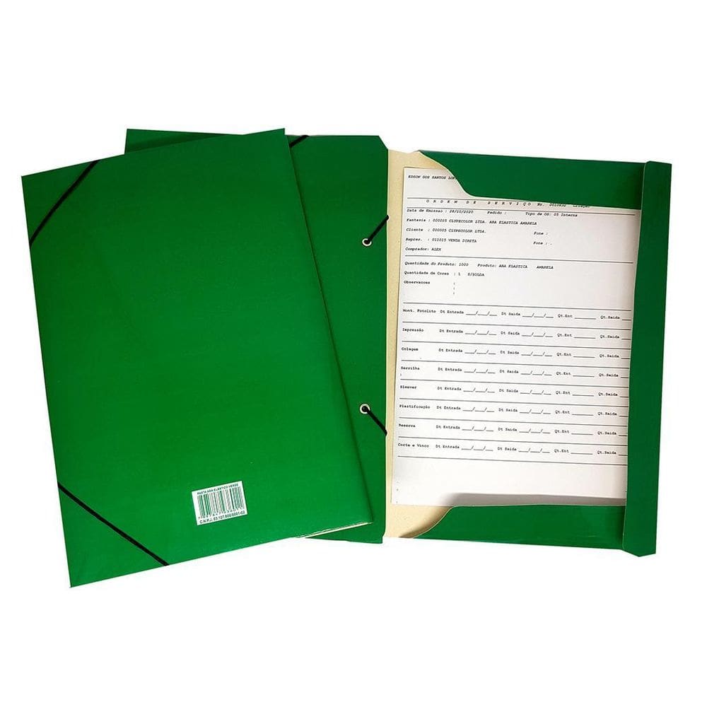 Pasta Aba Elastica Oficio Verde-Campo Pct C/30 Promoçao 24H