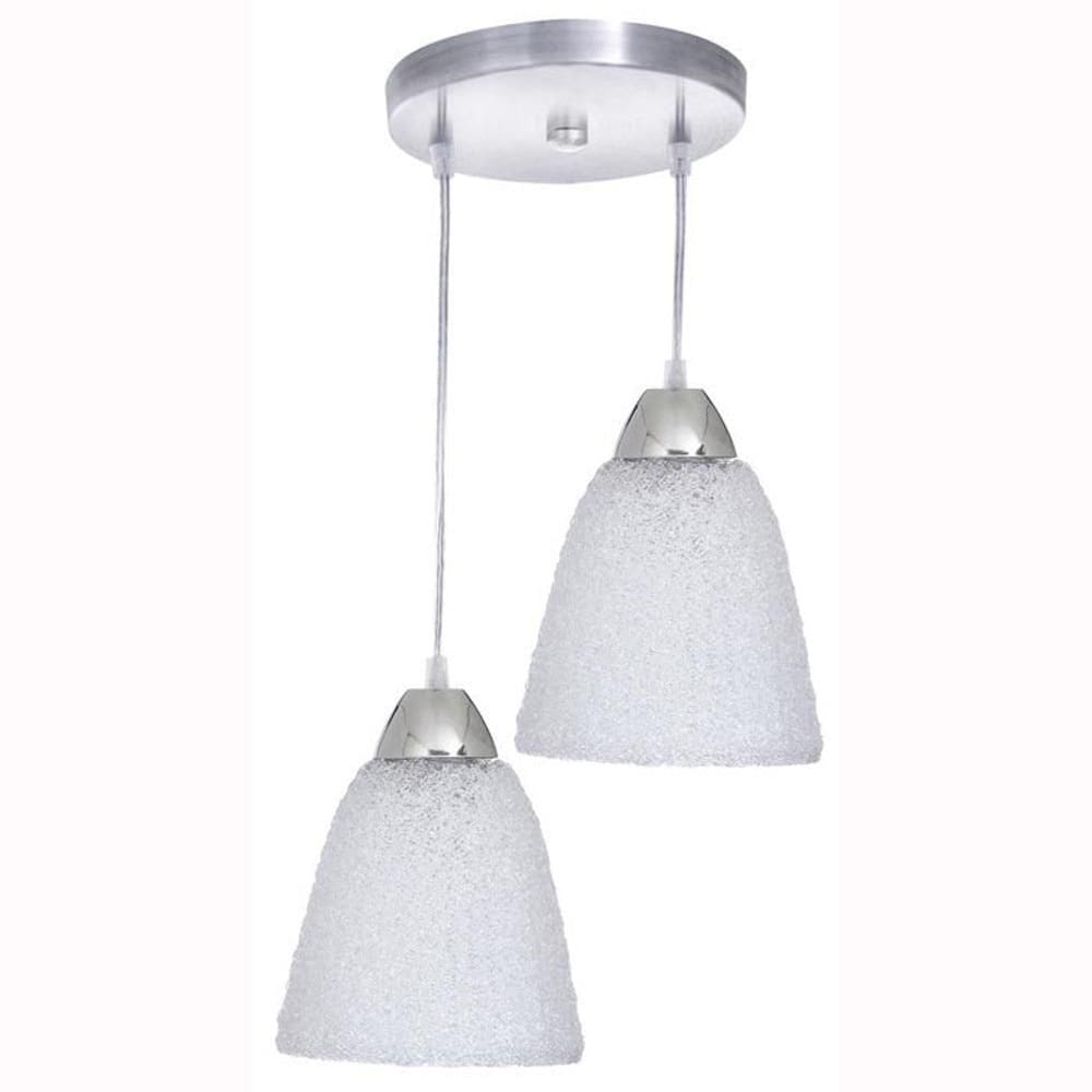 Luminária Pendente Reluz Para 2 Lâmpadas 60W, Branco