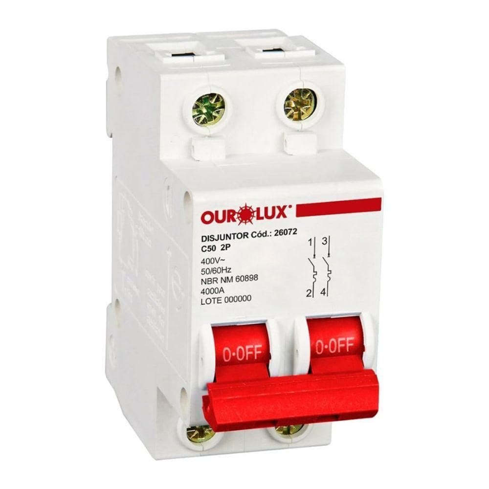 Disjuntor Ourolux 50a Bipolar Curva C