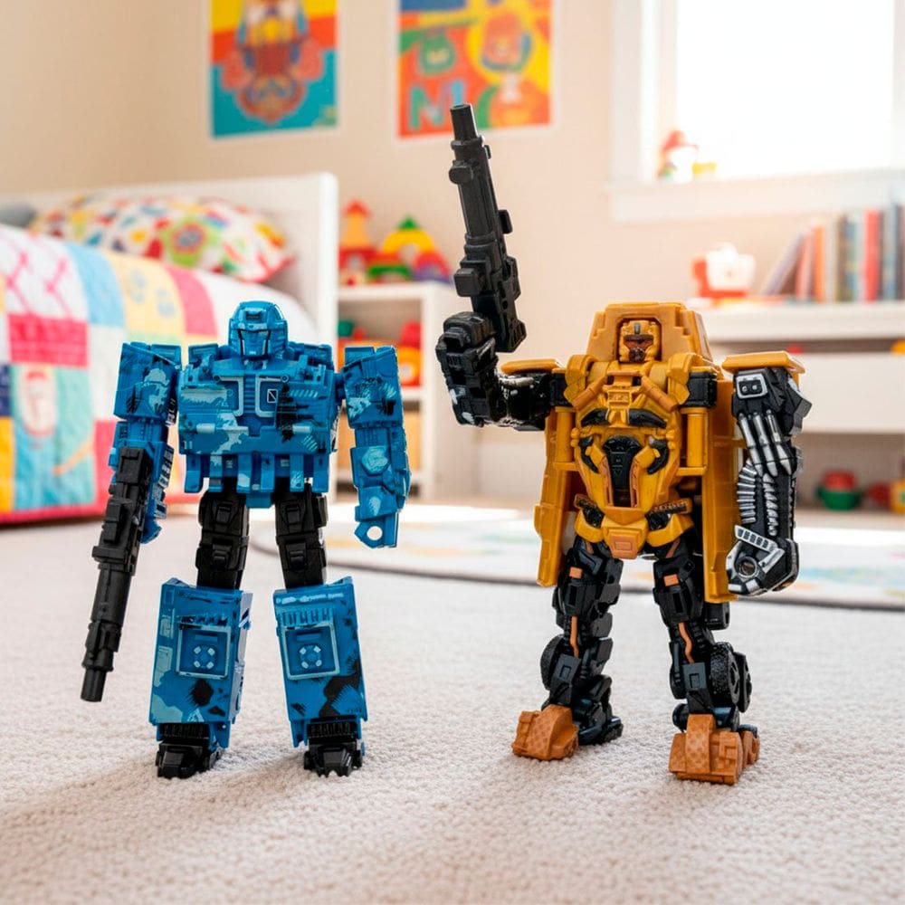 Brinquedo Robô Transforma Carro Soldado Acessórios Kit 2pçs