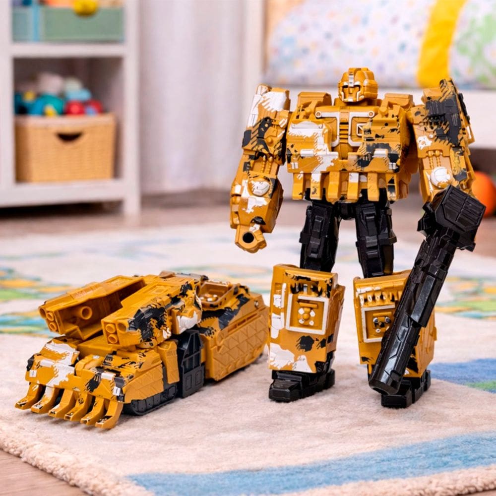 Brinquedo Soldado Robô Acessórios Transforma Carro Militar