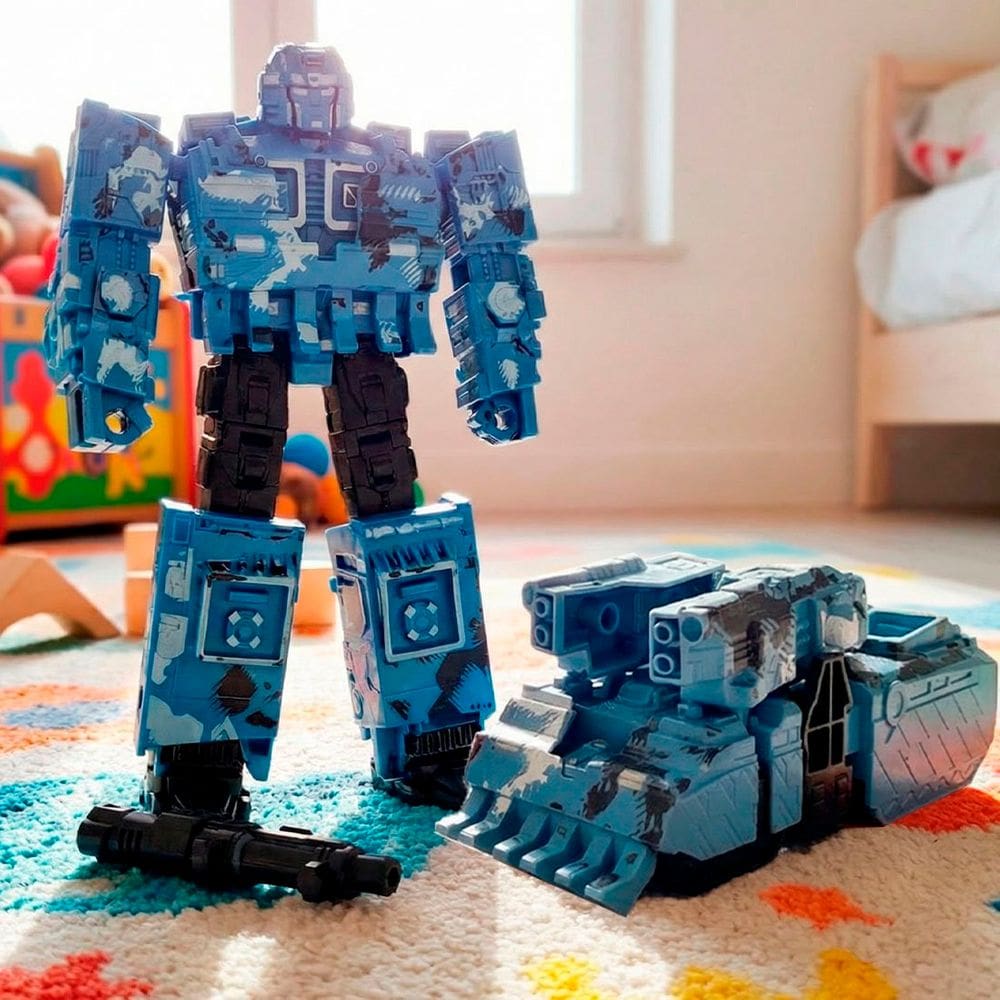 Brinquedo Soldado Robô Acessórios Transforma Carro Militar