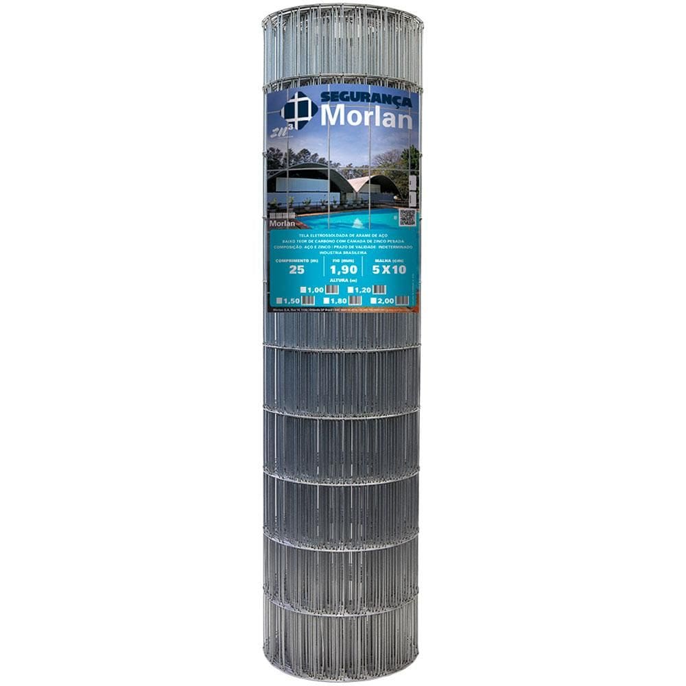 Tela Soldada para Alambrado Morlan, Galvanizada, 1,90 mm, 1,50 x 25 Metros