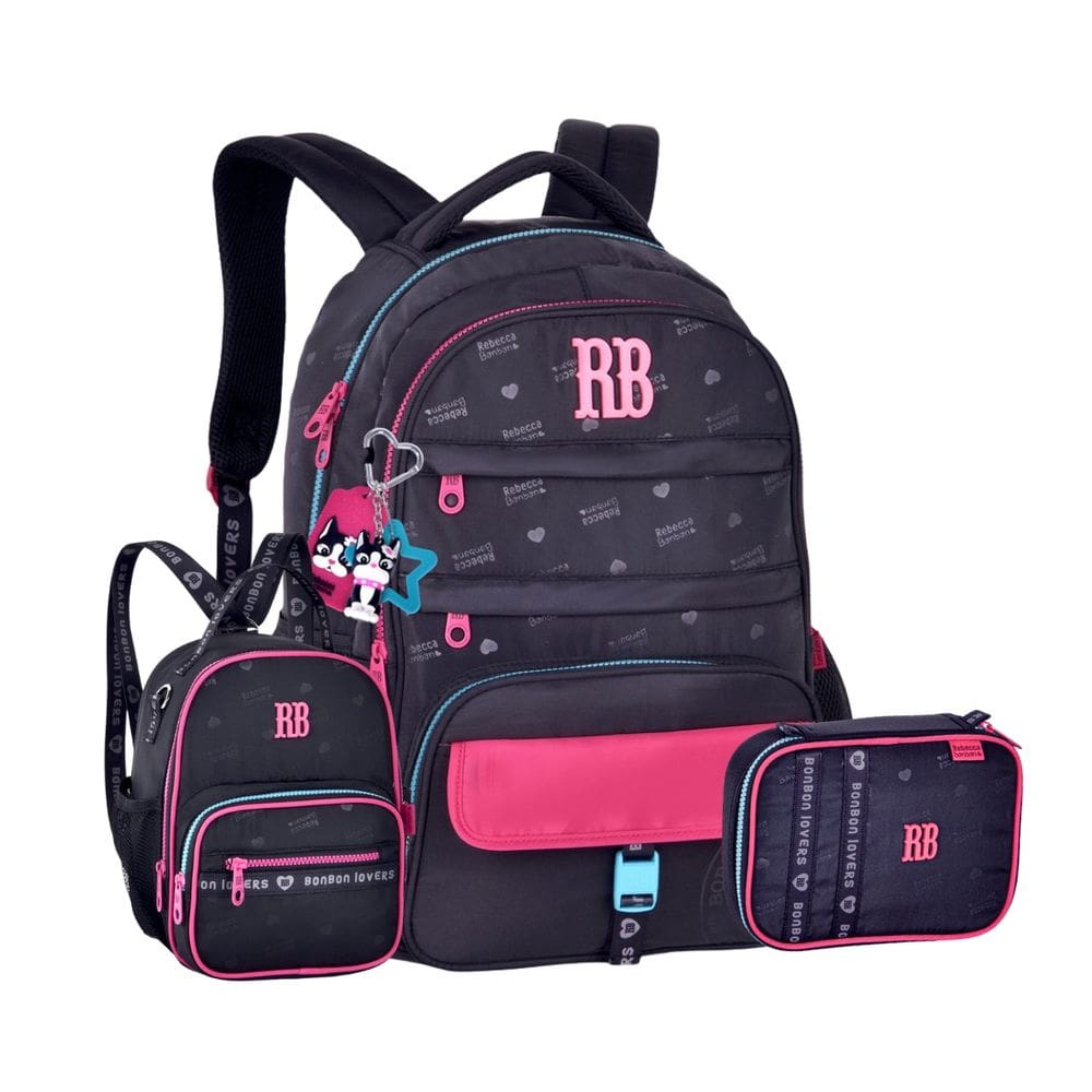Mochila De Costas Rebecca Bonbon Lancheira Térmica Estojo