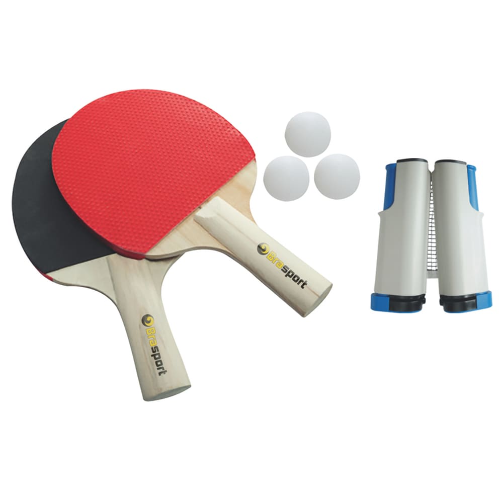 Kit Tenis De Mesa Ping Pong Rede Retrátil Raquete 3 Bolinhas