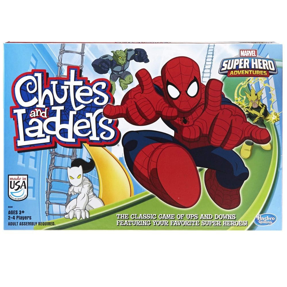 Jogo de Tabuleiro Hasbro Gaming Chutes and Ladders Marvel Spider-Man