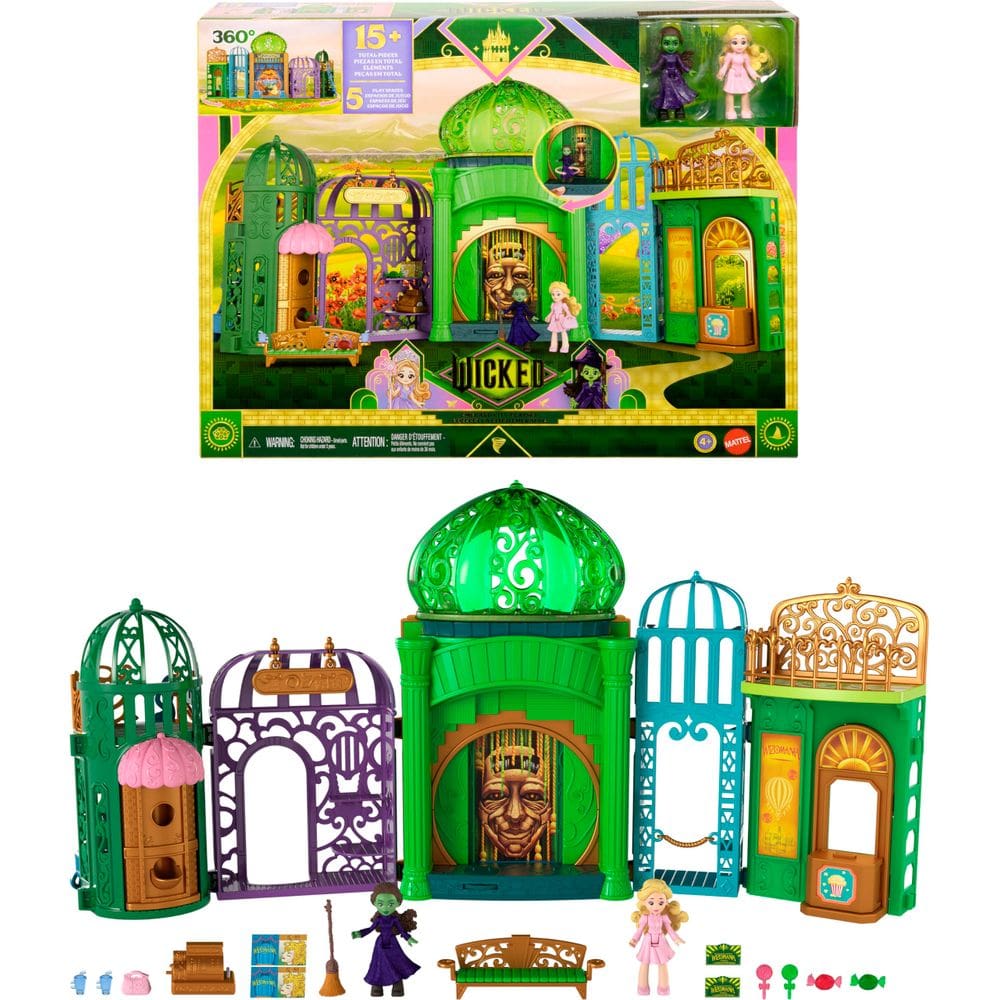 Conjunto de brinquedos Mattel Universal Pictures Wicked Emerald City com bonecas