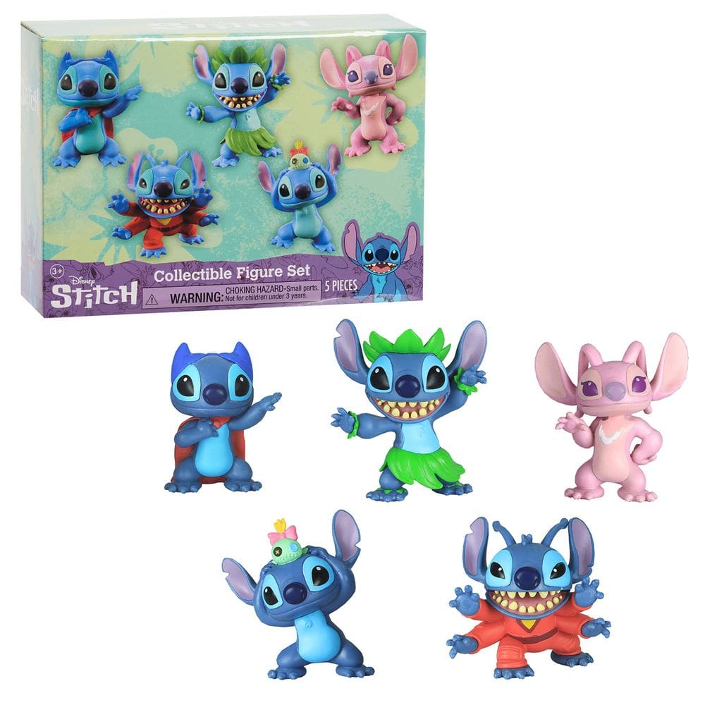 Conjunto de bonecos Disney Lilo & Stitch Stitch de 5 peças para crianças de 3 anos ou mais