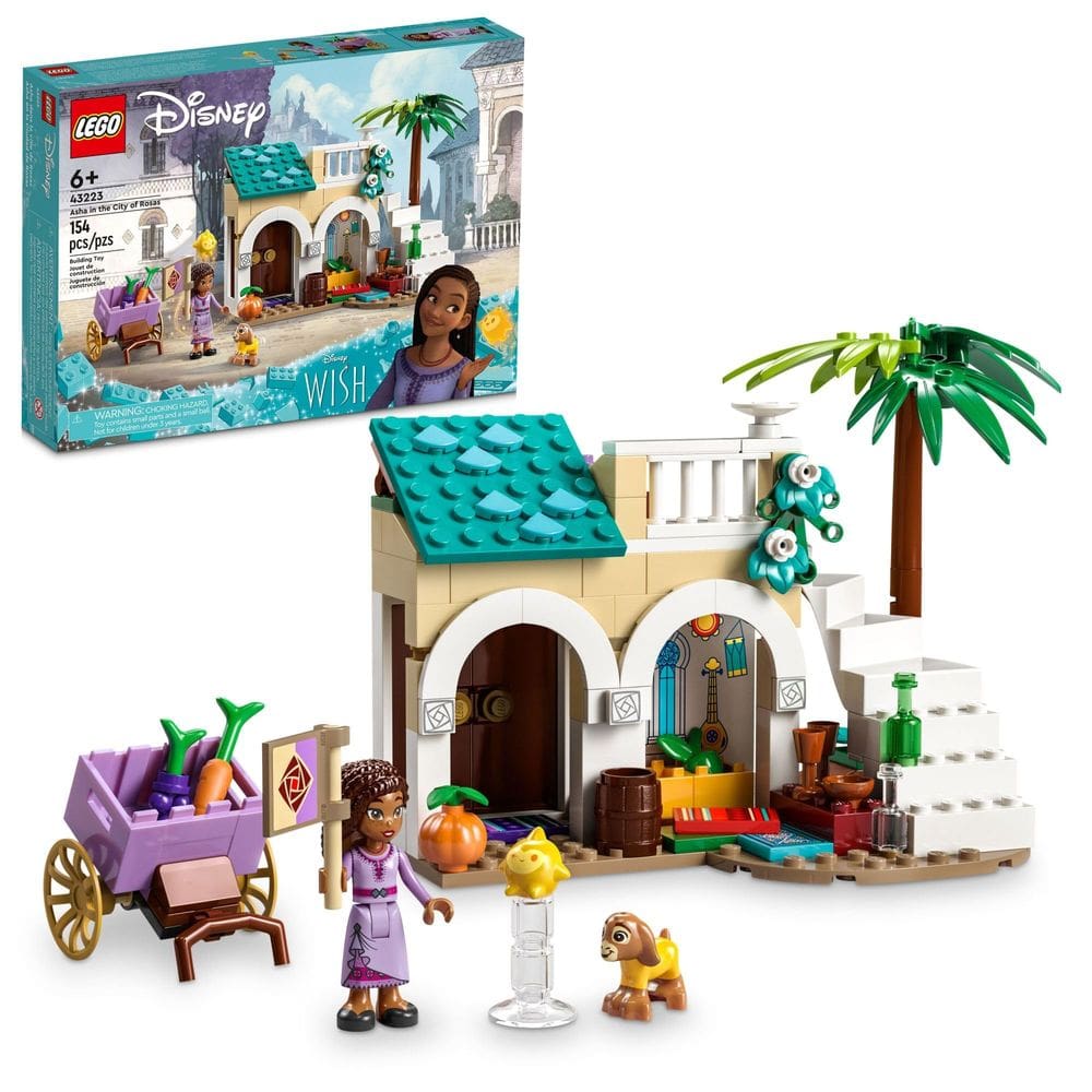 Conjunto de brinquedos de construção LEGO Disney Wish: Asha na Cidade de Rosas 43223