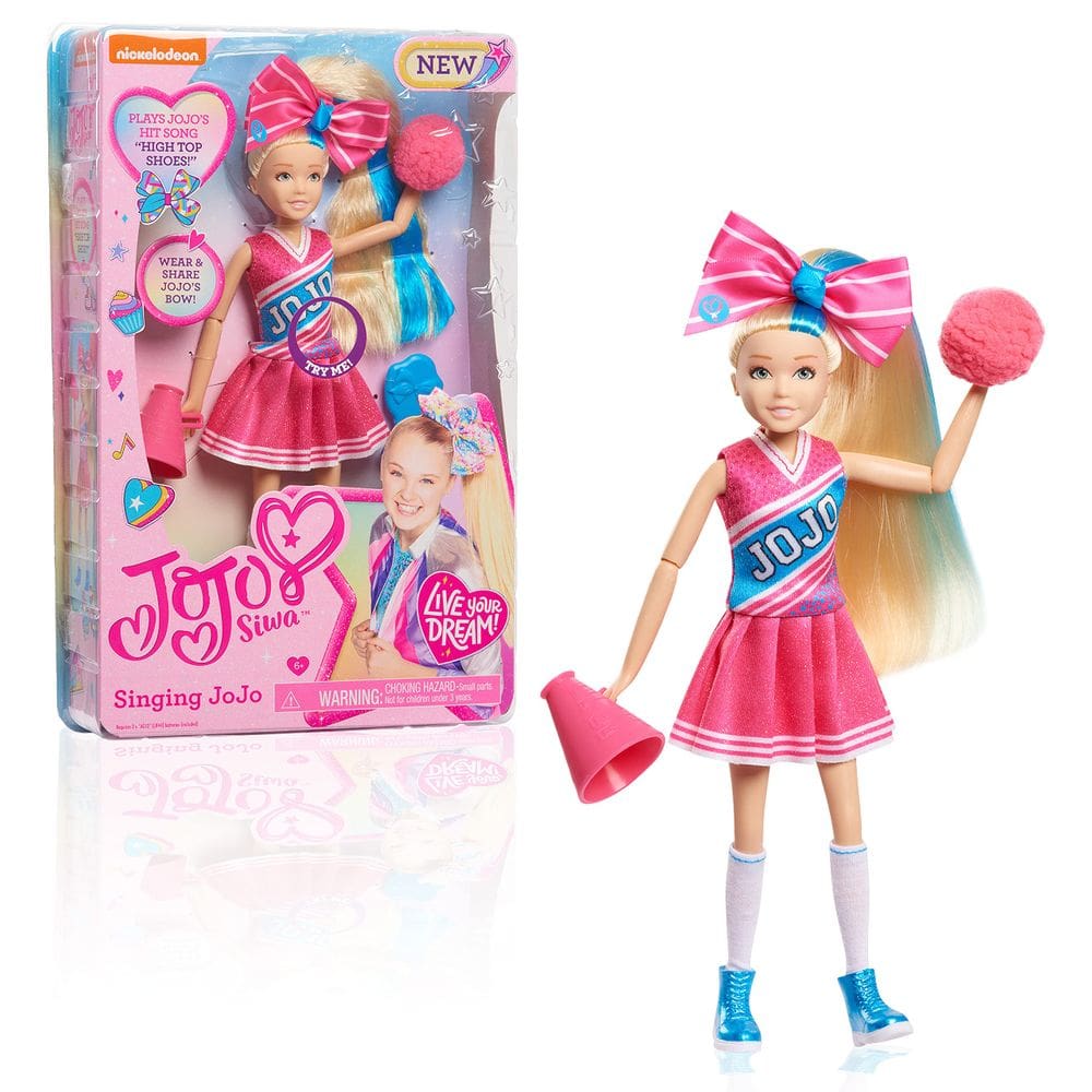 Sapatos de cano alto Singing Doll JoJo Siwa de 25 cm rosa com acessórios