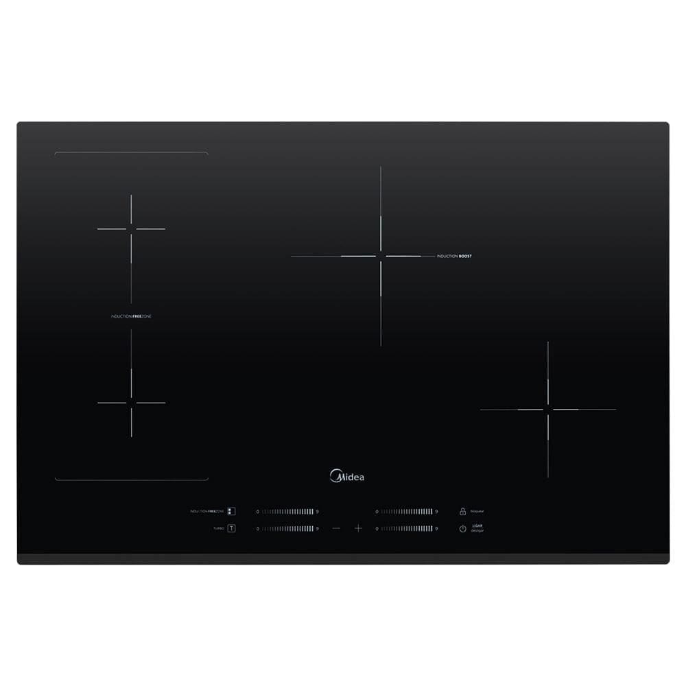 Cooktop por Indução Freezone Even Pro Midea em Vitrocerâmico com 04 Bocas, 09 Níveis de Potência Preto - CFBX42