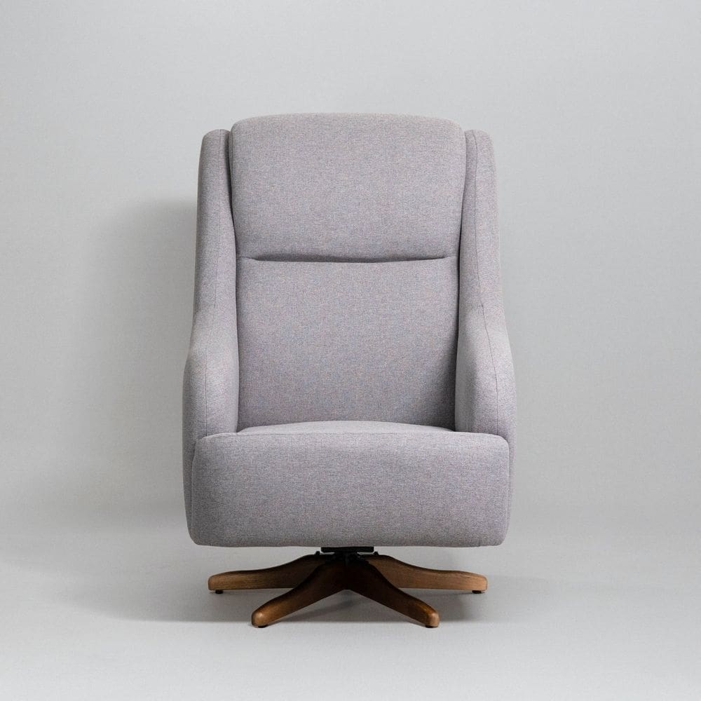 Poltrona de Amamentação Giratória e Balanço Queen Cinza