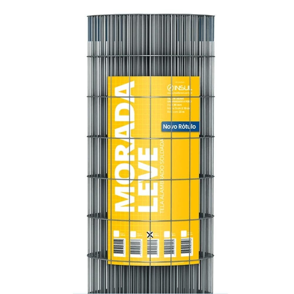 Tela Soldada Para Cercamento Insul Morada Leve, malha 5x10cm, fio 1,90mm, Rolo 1,80x25m
