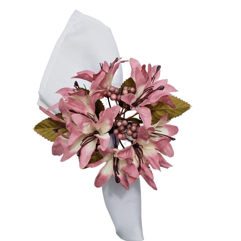 Kit 4 Porta Guardanapo Lírios Da Charlô Rosa