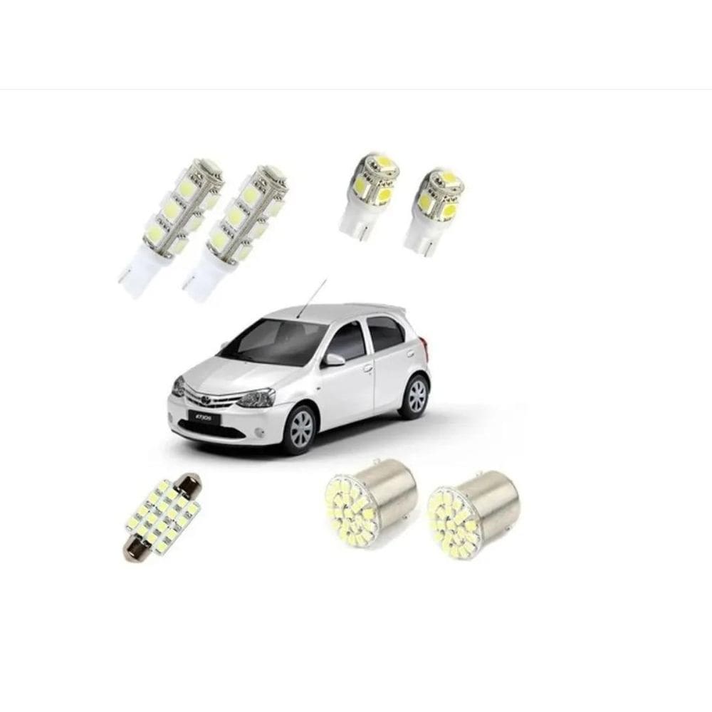 Kit Lâmpada Led Toyota Etios Luz Super Branca Tipo Xenon