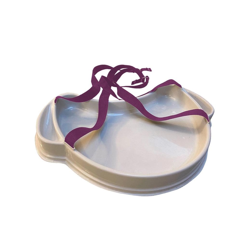 Bandeja Degustação Meia Lua Com Alça Na Cor Rosa Chiclete