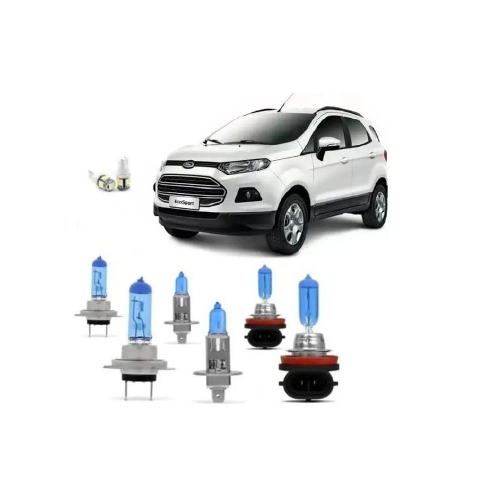 Kit Lampadas Ecosport 2017 2018 2019 2020 Super Brancas