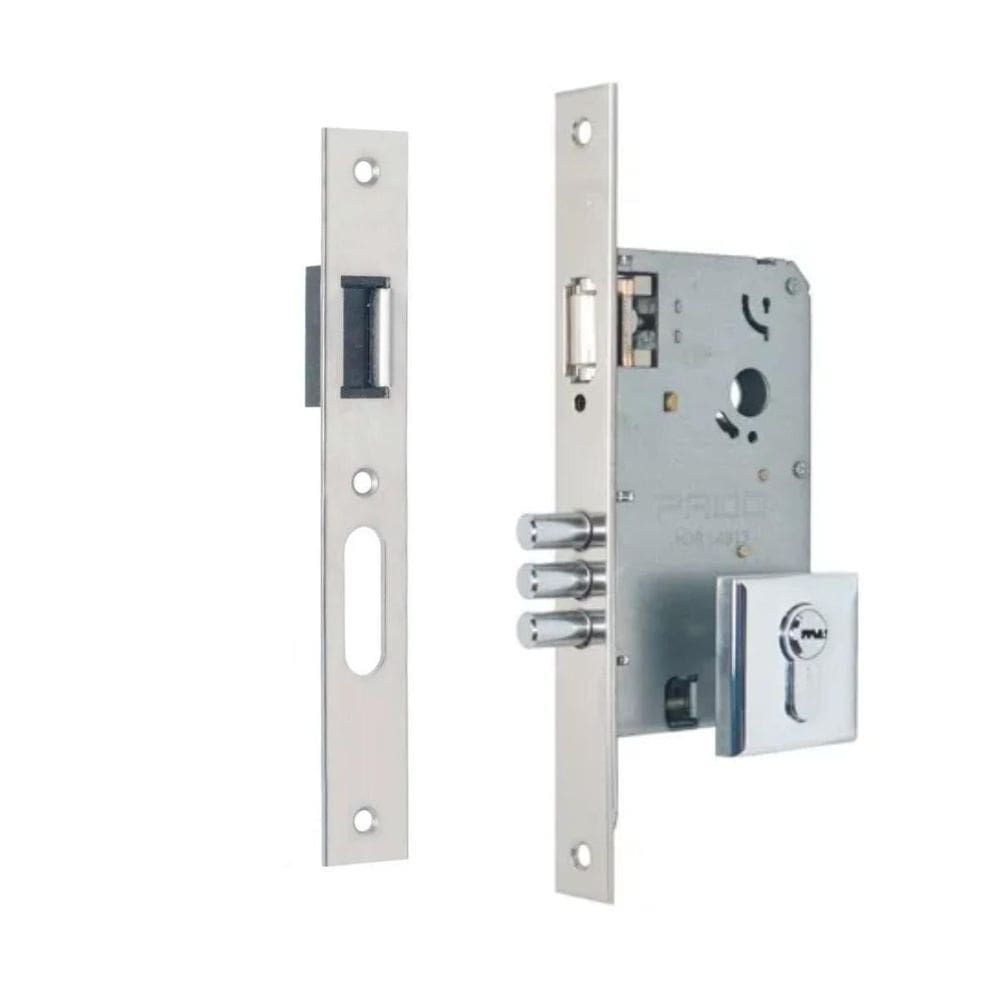 Fechadura Pado Rolete Magnético, Multponto Euro 60Mm Cromado