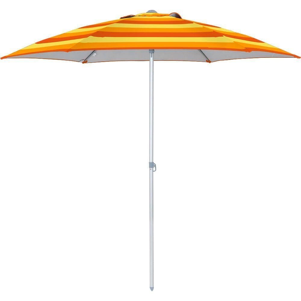 Guarda Sol 2,40 M Laranja E Amarelo Degradê Alumínio Vareta Fibra Vidro 12765 Bel