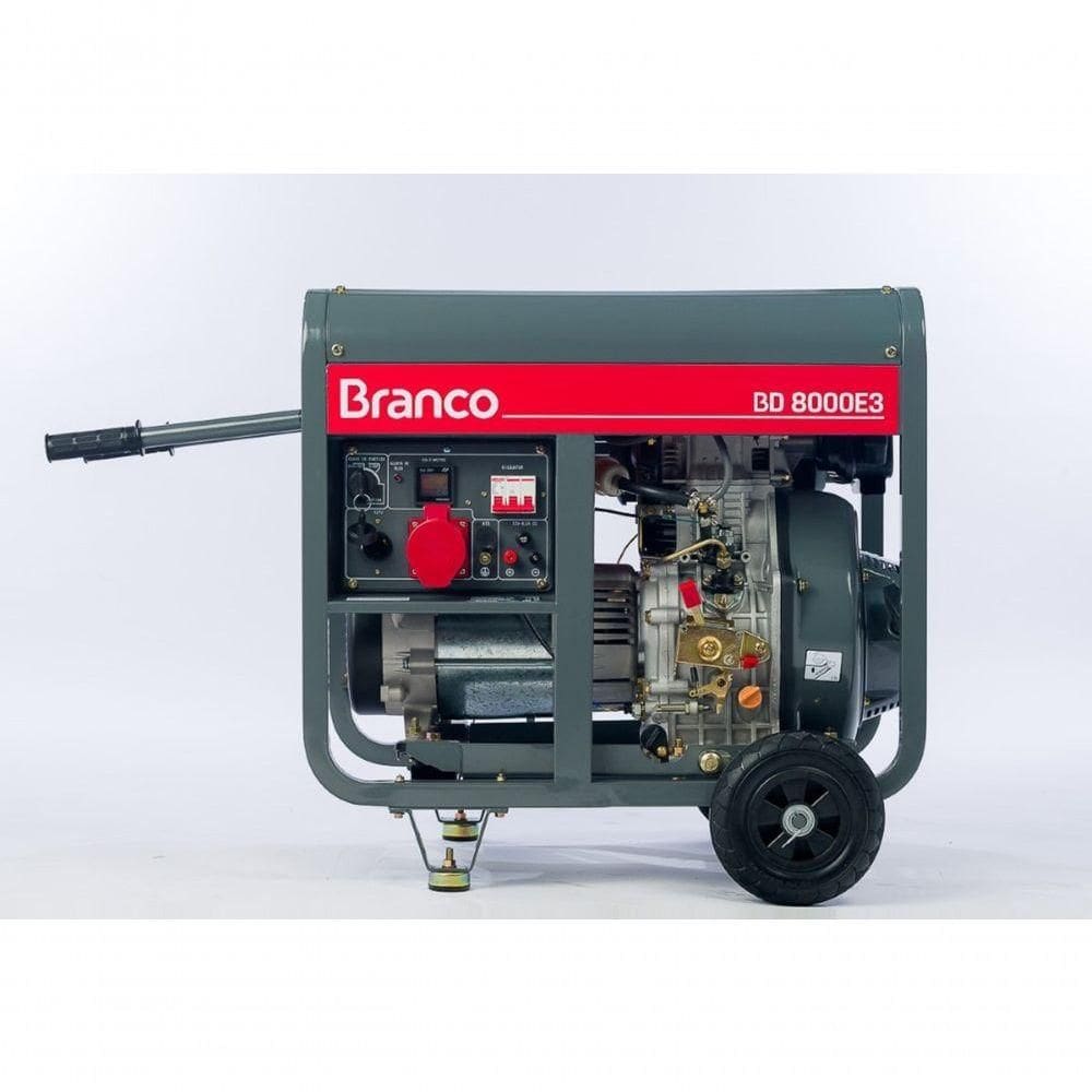 Gerador Diesel 8,0kva Trifásico 380v Bd8000 E3 Branco