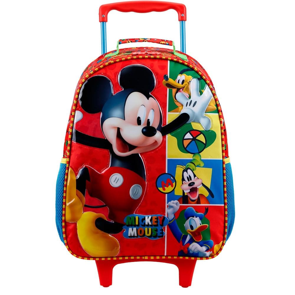 Mochila de Rodinha Vermelha - Disney Mickey Mouse