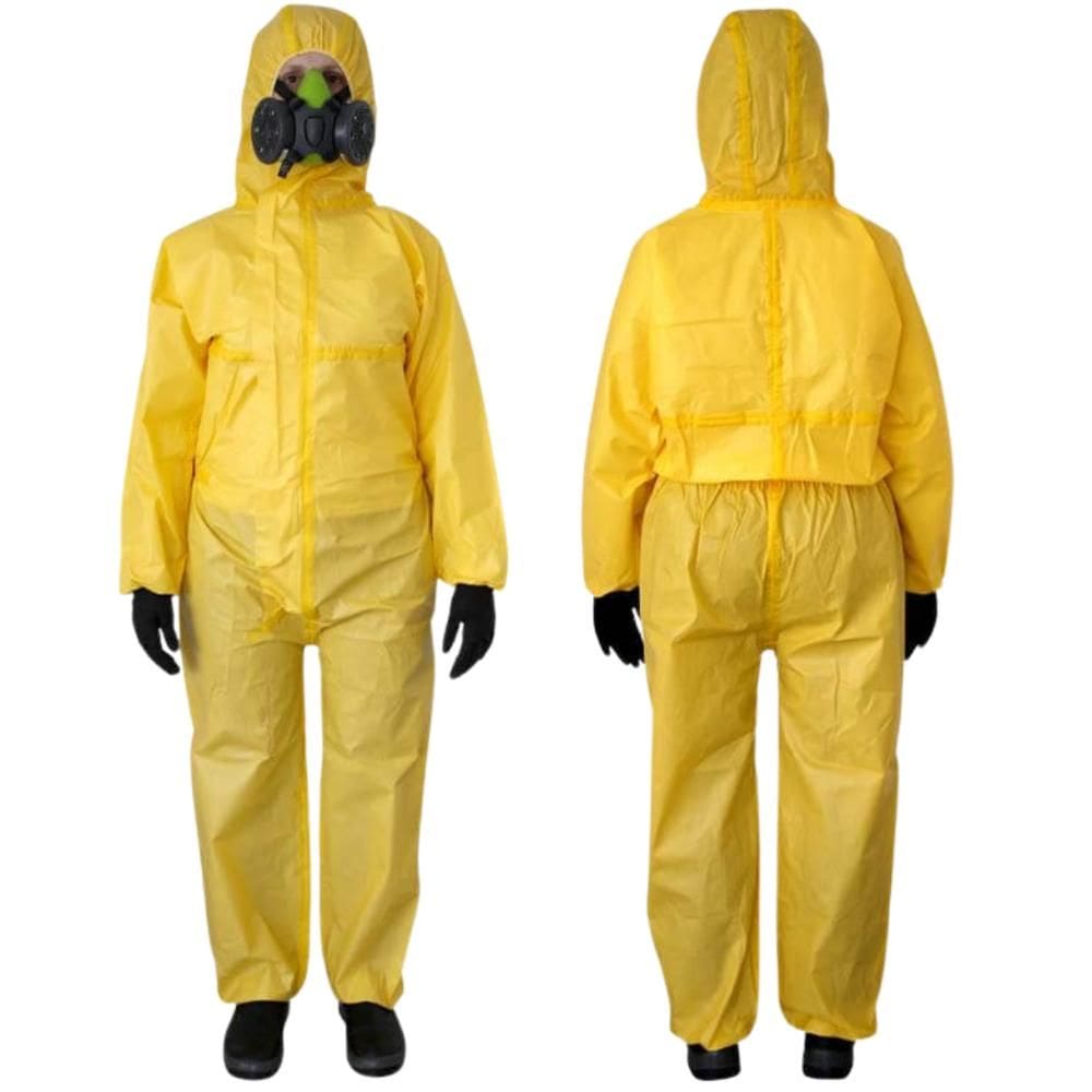 Macacão de Segurança Química TNT Descartável Capuz Antiestático Covertech 300 Volk