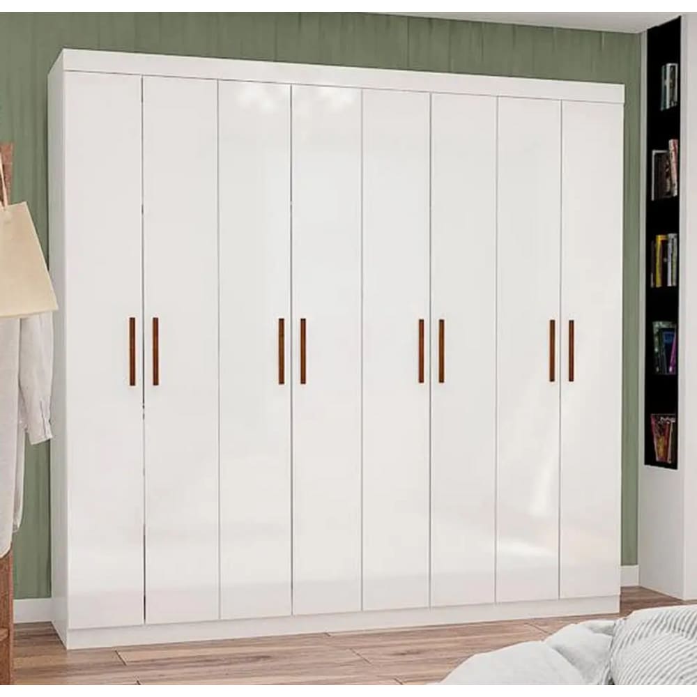 Guarda Roupa Rubi 8 Portas Branco - Carioca Móveis