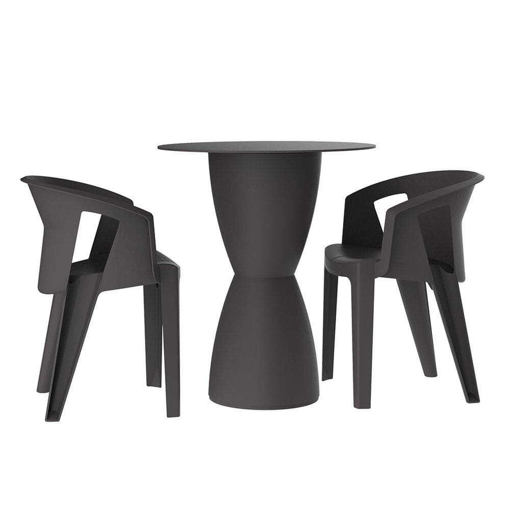 Conjunto para Jardim 2 Cadeiras e 1 Mesa Orla Cinza Mushroom