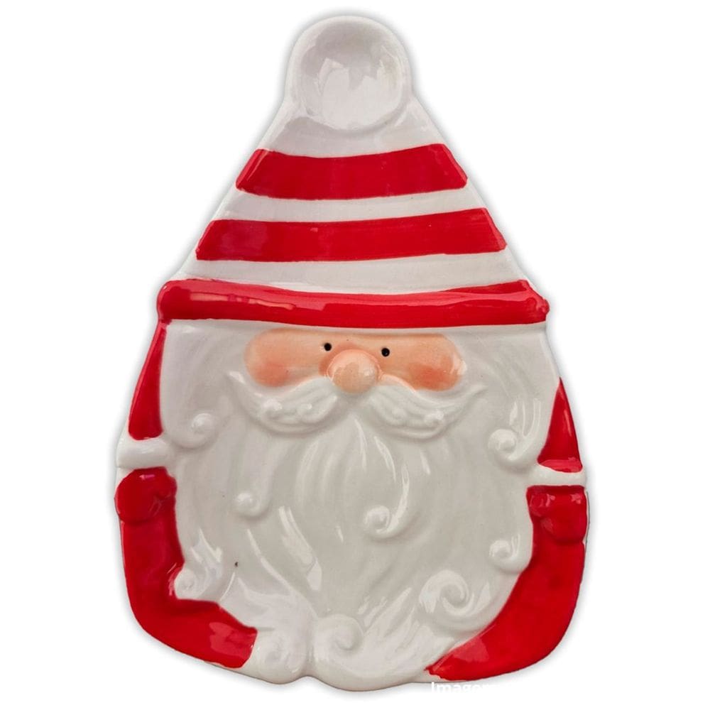 Centro de Mesa Natalino em Ceramica 22x15,6x2,7cm Rio Master