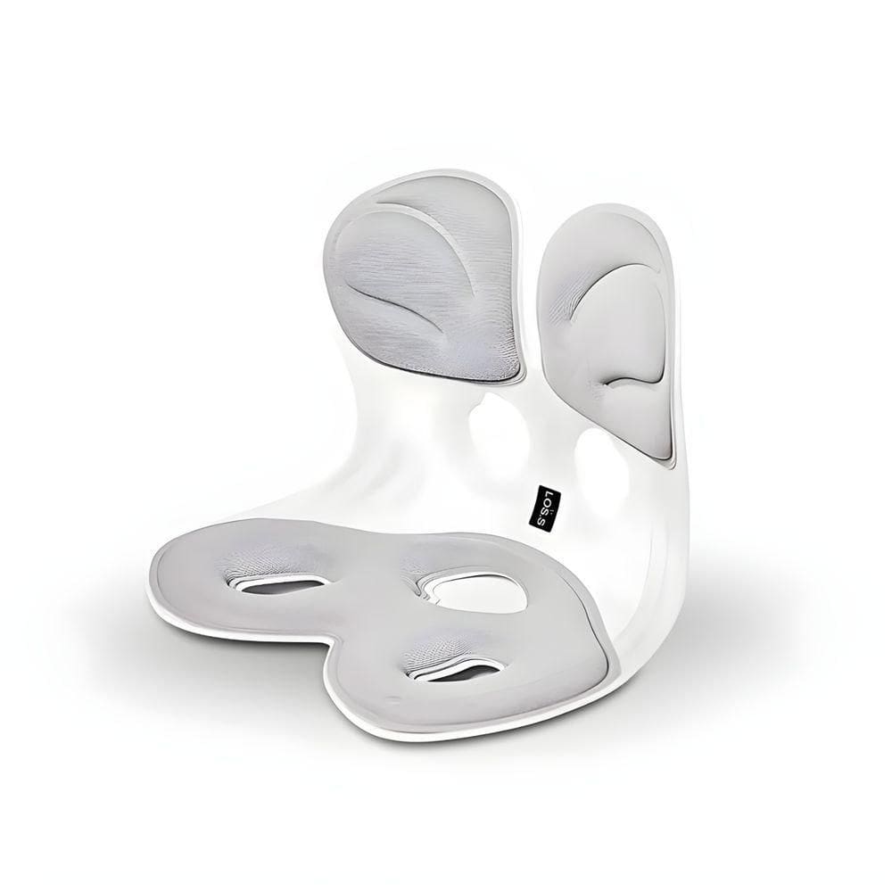 Almofada De Apoio Lombar Cadeira Correção De Coluna G - Cinz