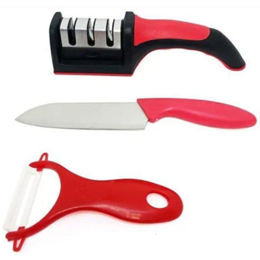 Afiador Amolador De Facas Faca Descascador De Legumes Frutas