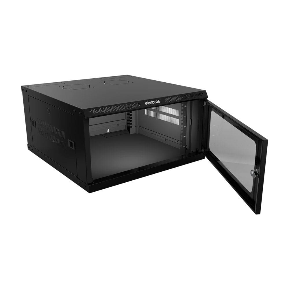 Mini Rack de Parede 19” 5U Desmontável Intelbras MRD 547 x 470mm, Preto