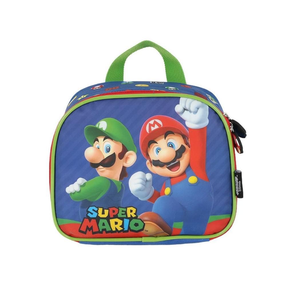 Lancheira Térmica Luxcel Super Mario Bros Azul
