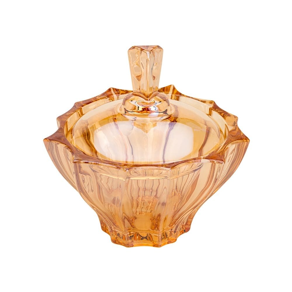 Bomboniere Potiche de Cristal Paradise Âmbar Metalizado 12x12cm Wolff