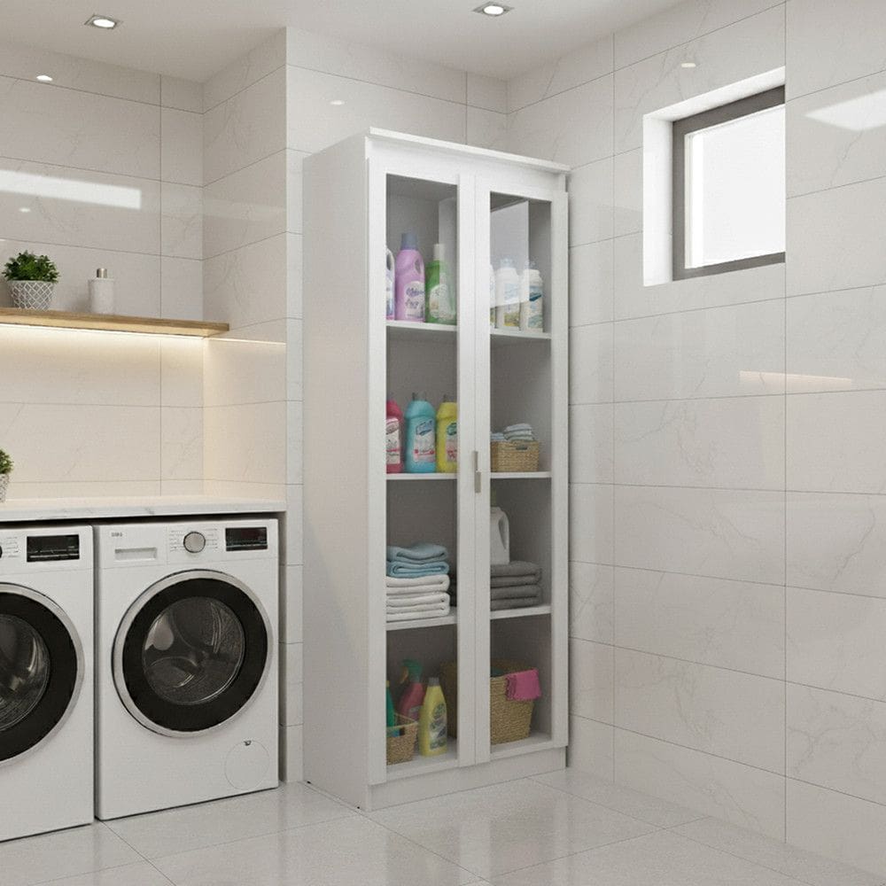 Armario Multiuso 2 Portas com Vidro AM3111 Tecno Mobili