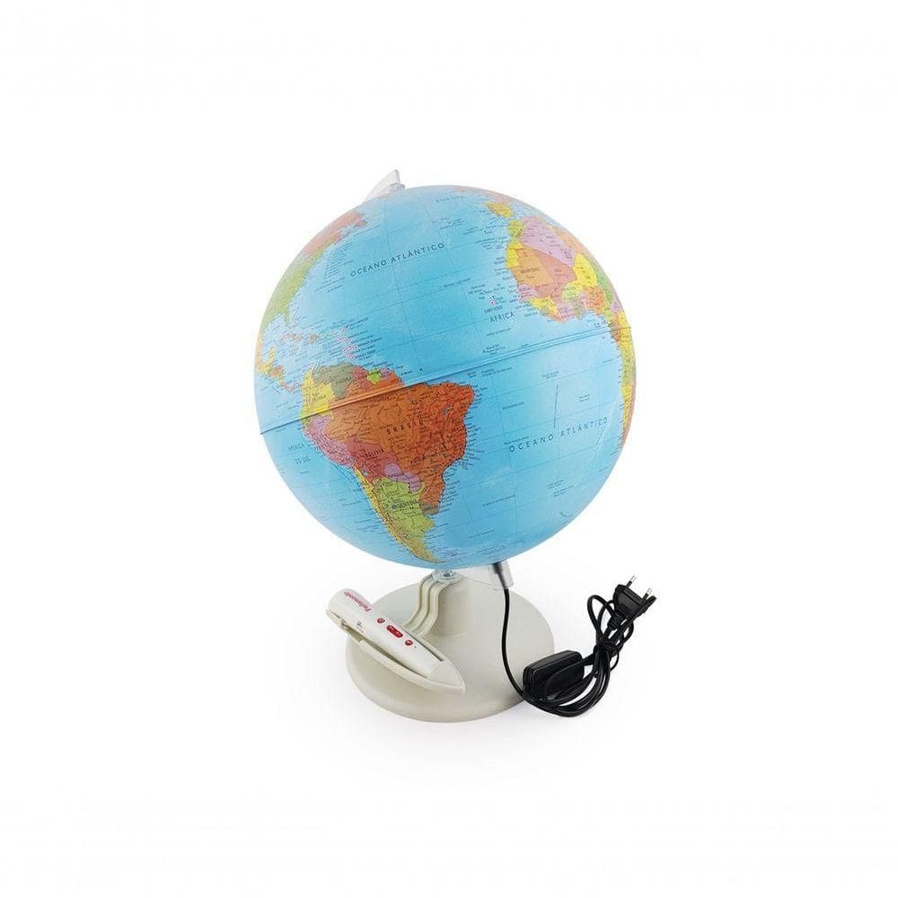 Globo Terrestre Interativo Parlamondo 30cm Caneta Inteligente Com Mais De 300 Informações 4 Jogos