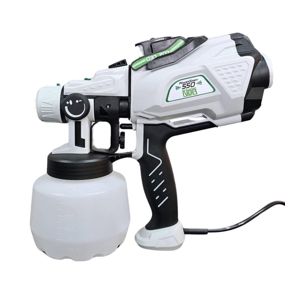 Pulverizador de Pintura Nauber Power Spray 550 Portátil Elétrica com 4 Padrões de Pulverização 20V