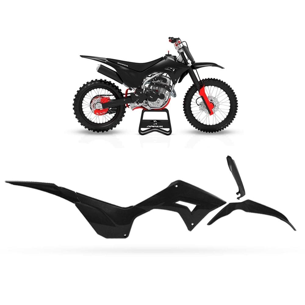 Kit Plástico C/ Number Plate Anker Alligator Crf 250f Trilha Enduro Motocross