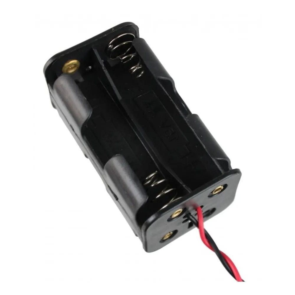 2X Suporte Porta 4 Pilhas Aa Com Rabicho 4 Slots - Para Proj