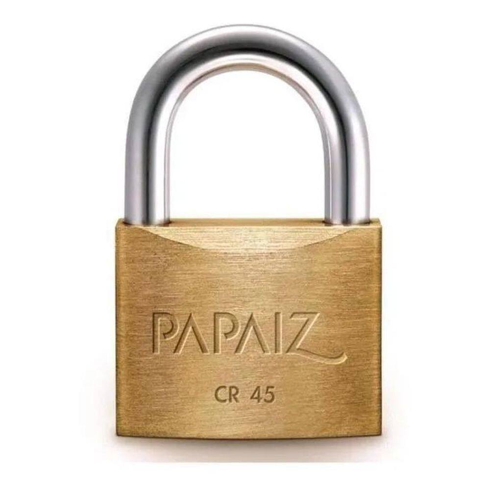 2X Cadeado 45Mm Papaiz Cr45 Armario Portao Janela Segurança