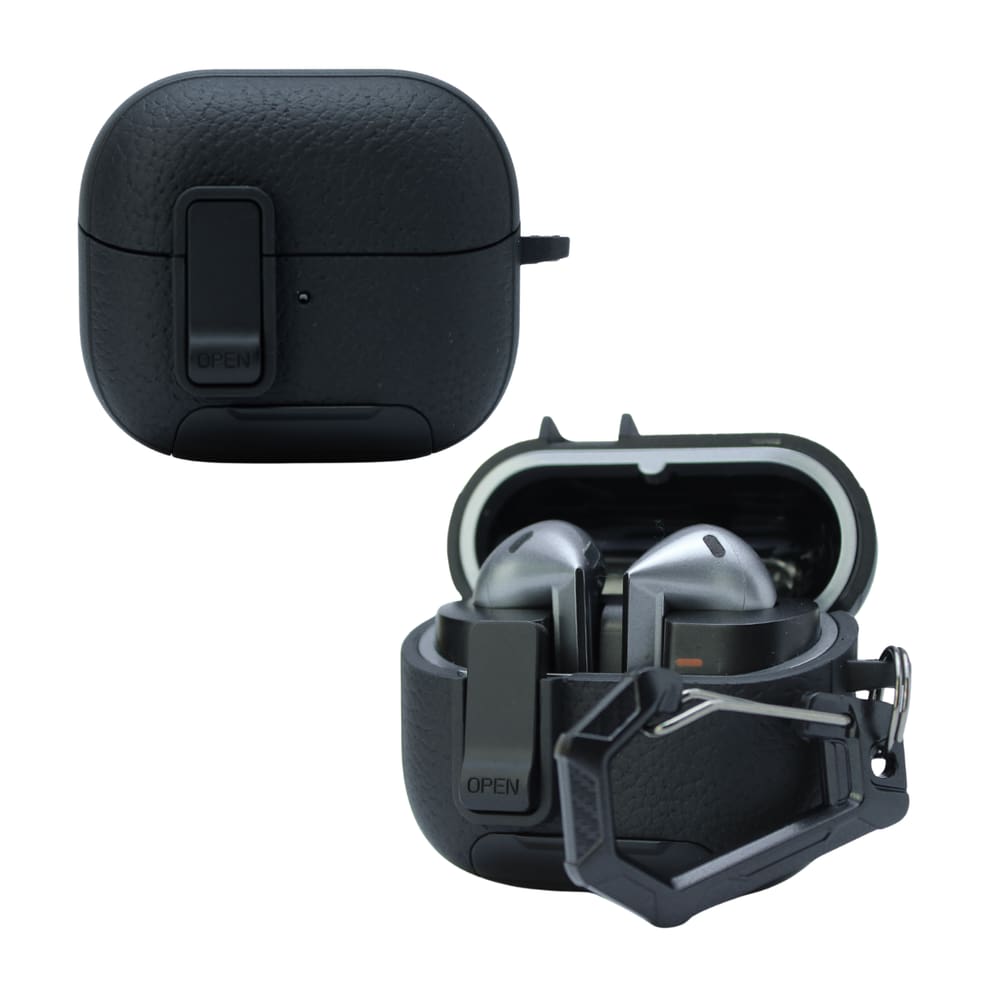Capa Protetora Urban Noir Nerdcase para Samsung Galaxy Buds 3, Buds 3 Pro, Buds 3 Fe, Preta
