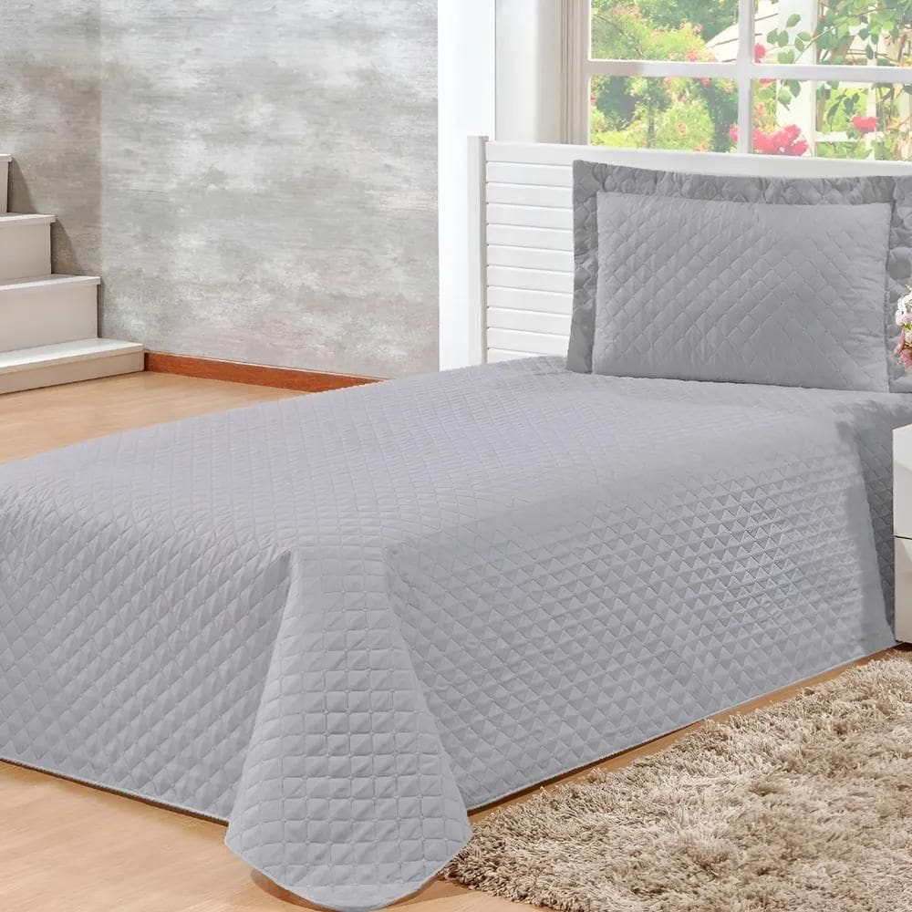 Kit Colcha Cama Box Veneza Solteiro Cobre Leito 2Pç