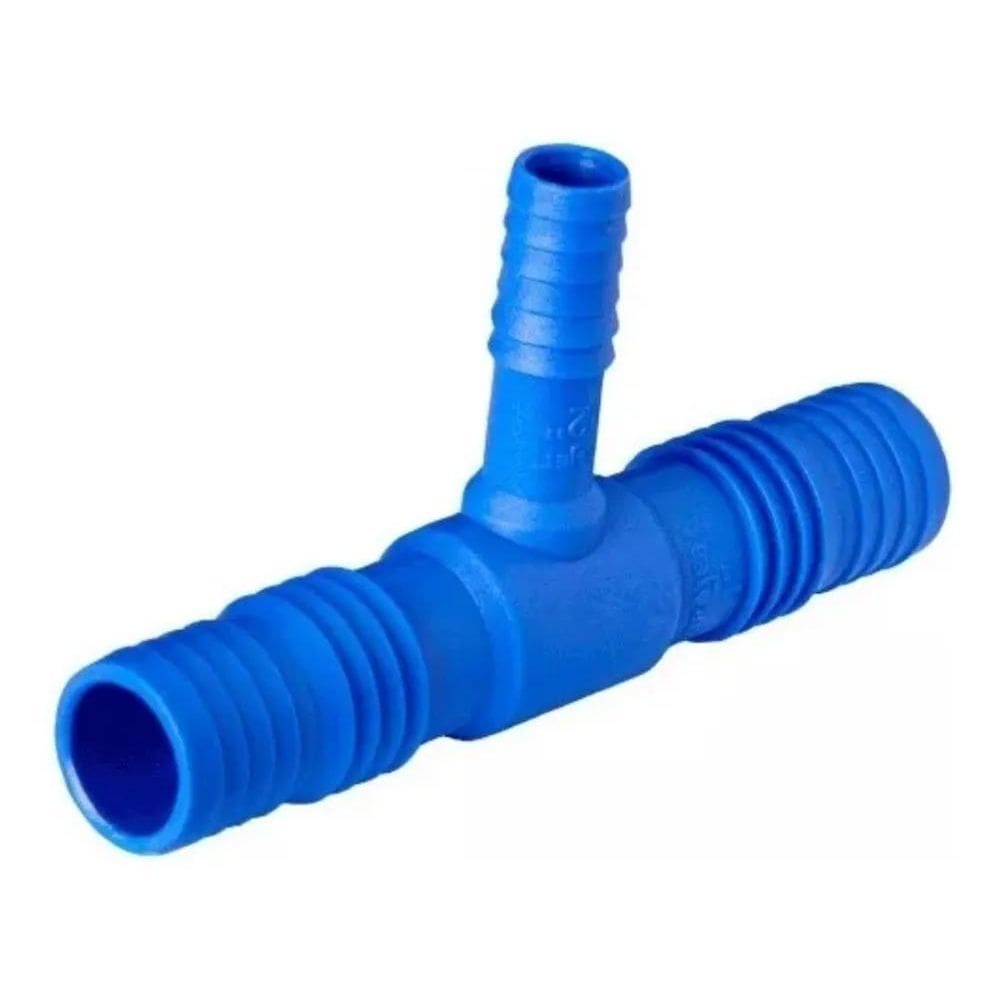 2X Te Triplo Com Redução 3/4 X 1/2 - Agrojet 10 Unid Cor Azu