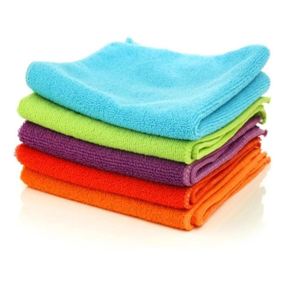 2X 10 Kit Pano Flanela Microfibra Polimento Carro Automotivo