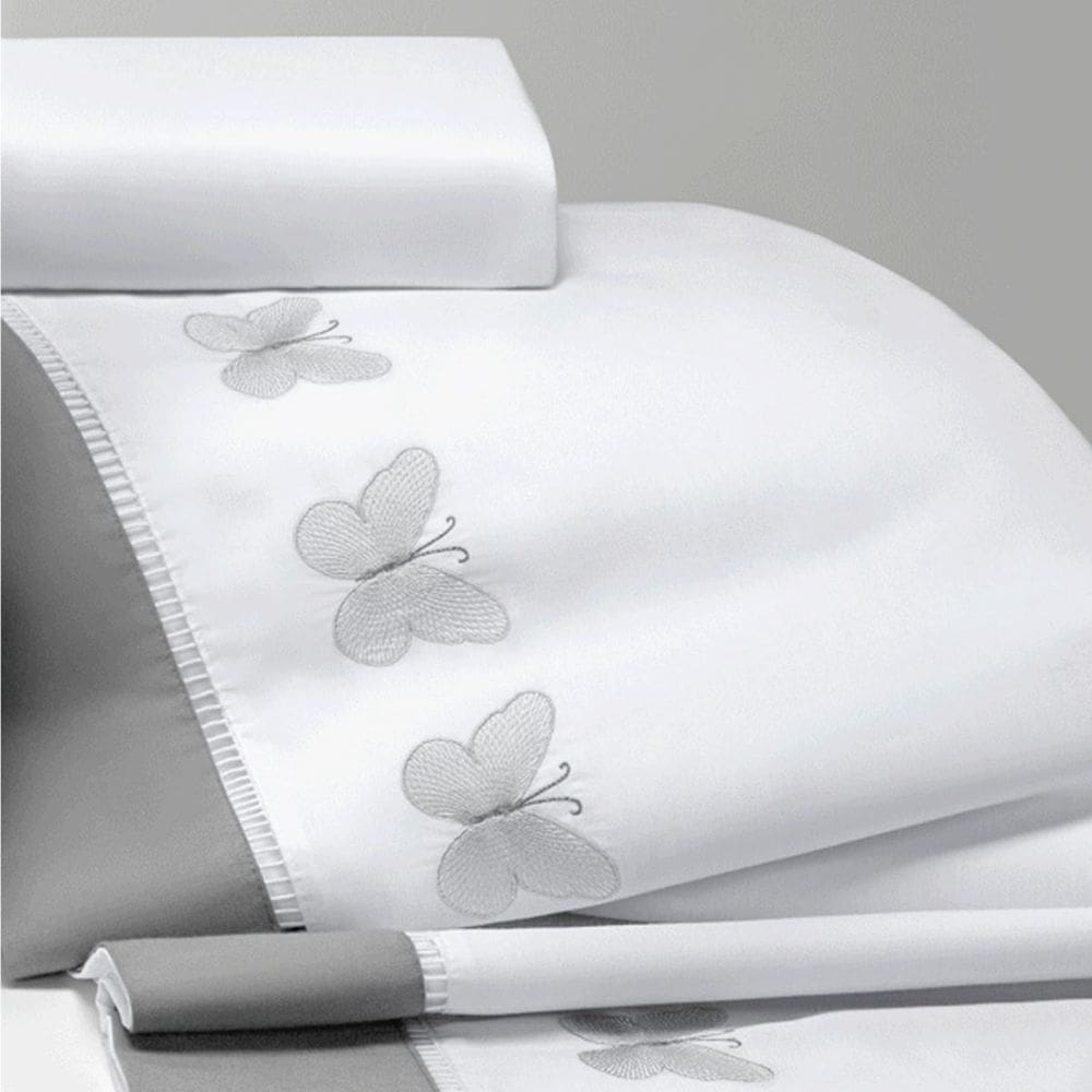 Conjunto Lencol Casal Queen Size Butterfly Algodão Toque