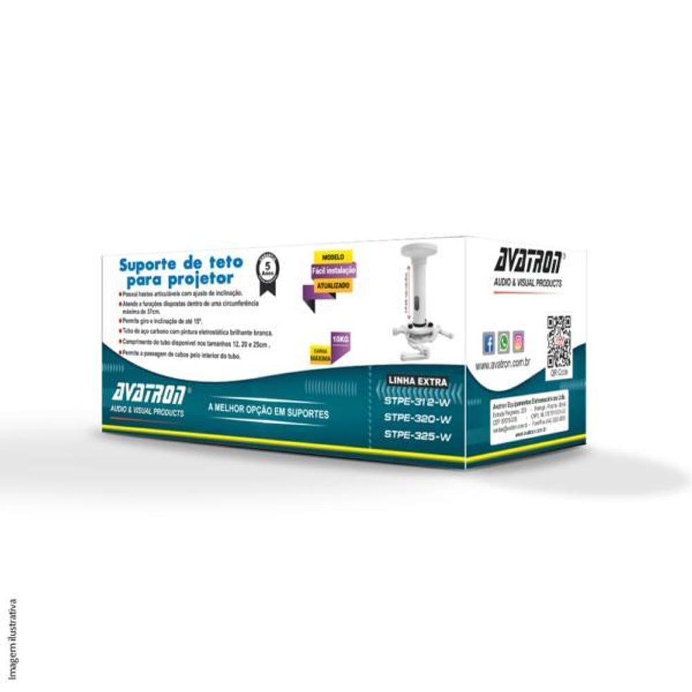 Suporte Avatron De Teto Projetor 20 Cm Stpe 320W
